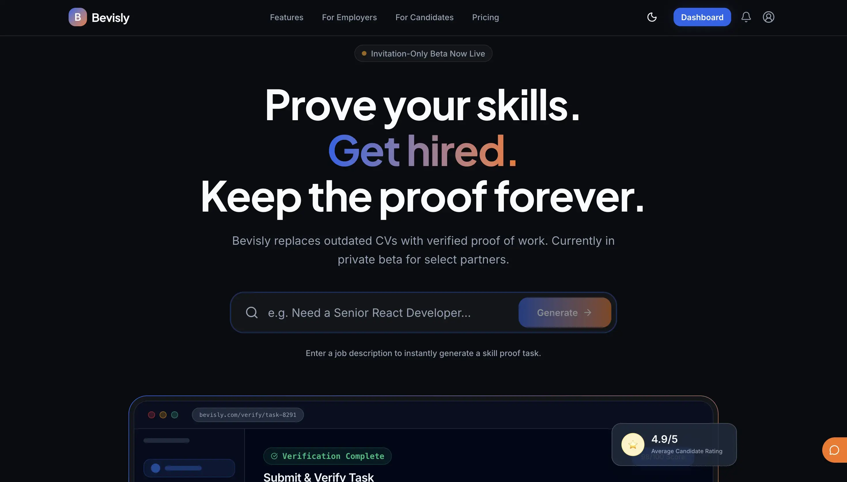 Bevisly screenshot