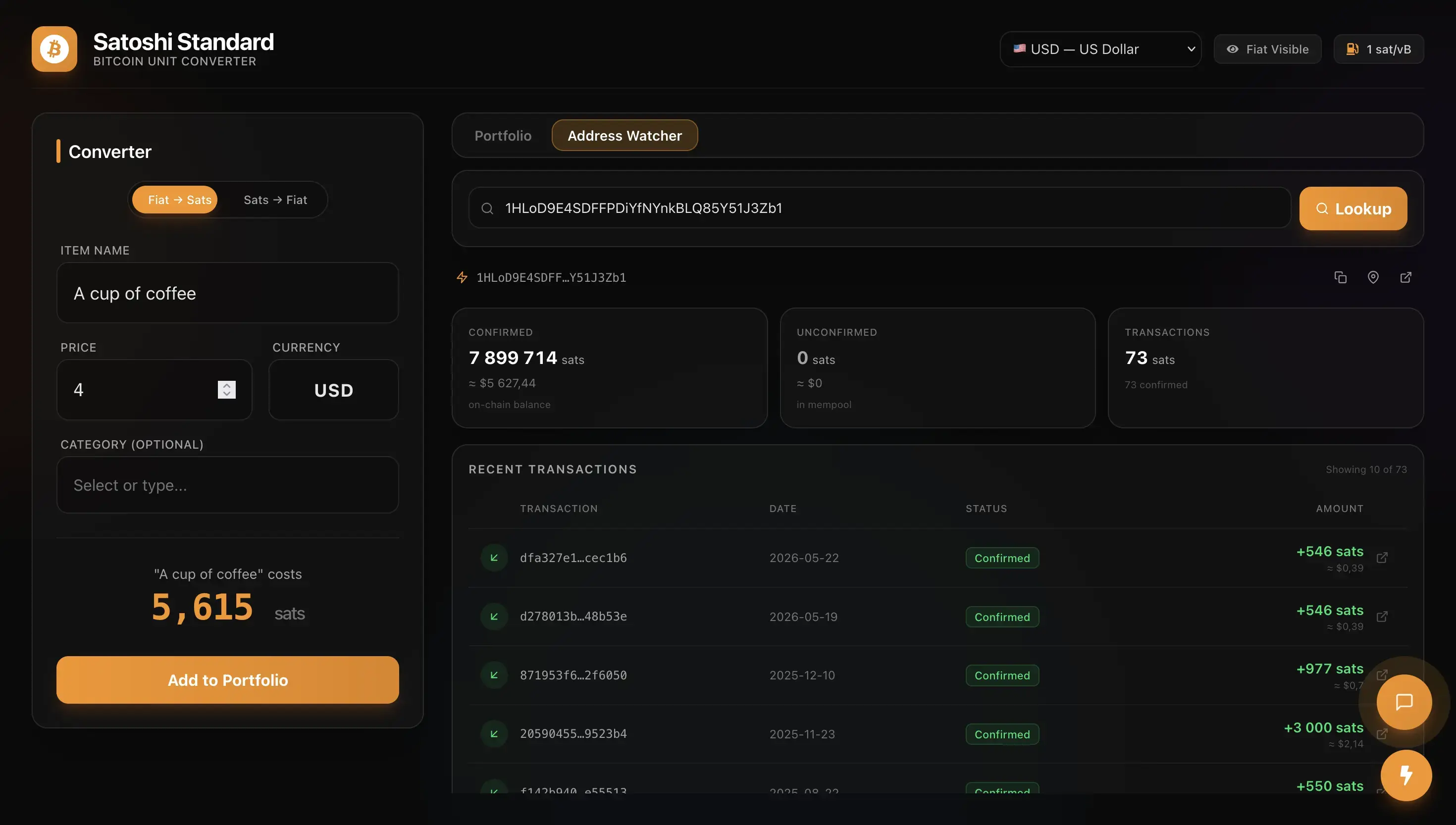Satoshi Standard — screenshot 3